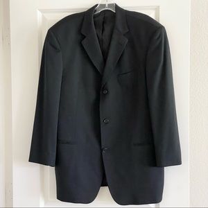 Hugo Boss Einstein Sigma Men 3-Button Black Wool Blazer 42R Neiman Marcus